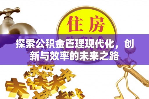 临海探索公积金管理现代化，创新与效率的未来之路